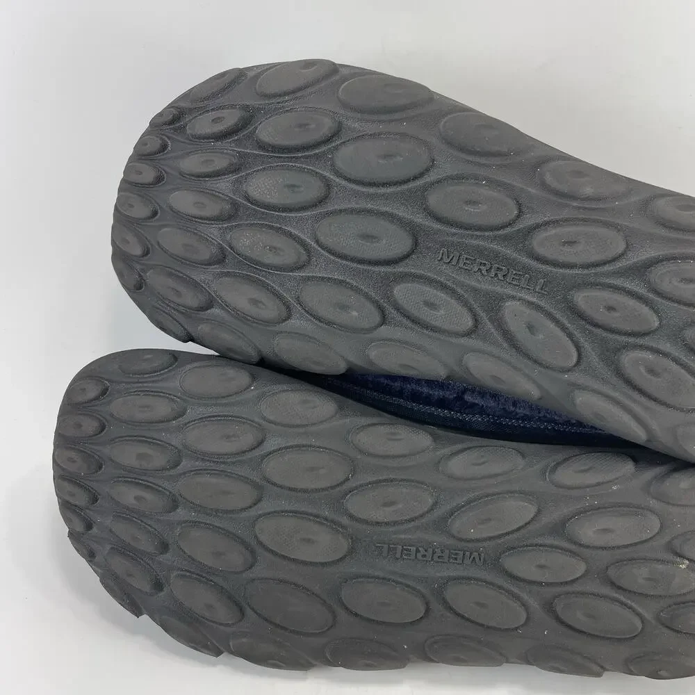 Merrell Hut Moc 2 Slide Cozy Mens Size 9 Sea Fleece Slip On Slippers Comfort